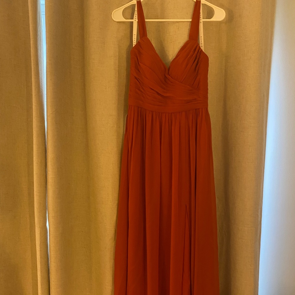 Azazie paprika bride maid dress. Never worn. Brand new.